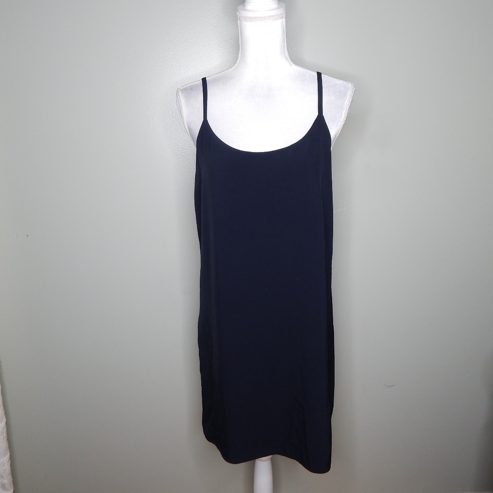 Everlane Black Slip Dress with Spaghetti Straps